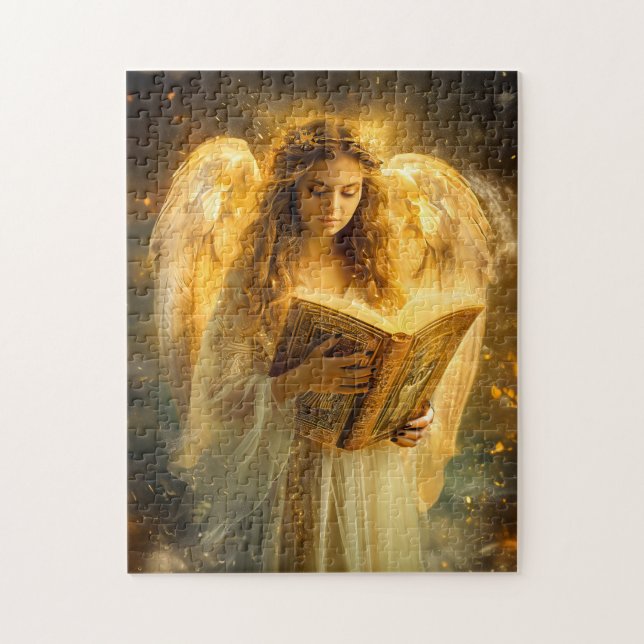 Divine Wisdom Angel with Bible Puzzle (Vertikal)