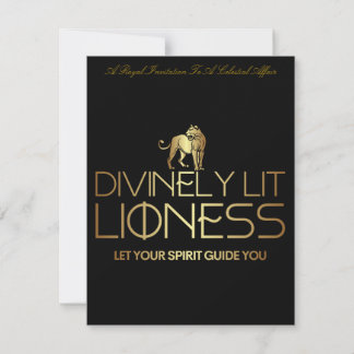 Divinely Lit Lioness Zodiac Einladung