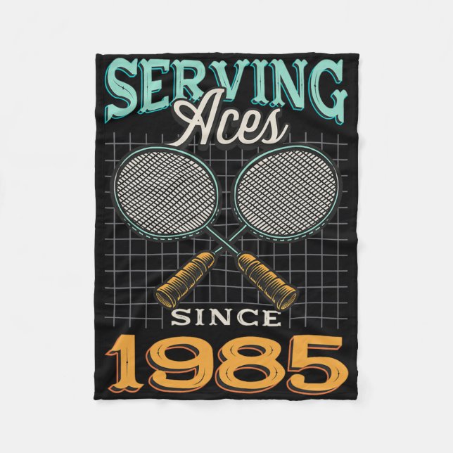 Diving Aces seit 1985 Badminton Lover 40. Geburtst Fleecedecke (Vorderseite)