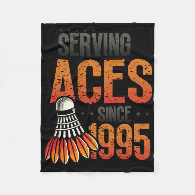 Diving Aces seit 1995 Badminton Lover 30. Geburtst Fleecedecke (Vorderseite)