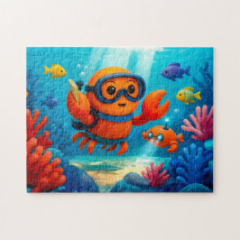 Diving Crab Exploring Colorful Underwater Coral Wo Puzzle