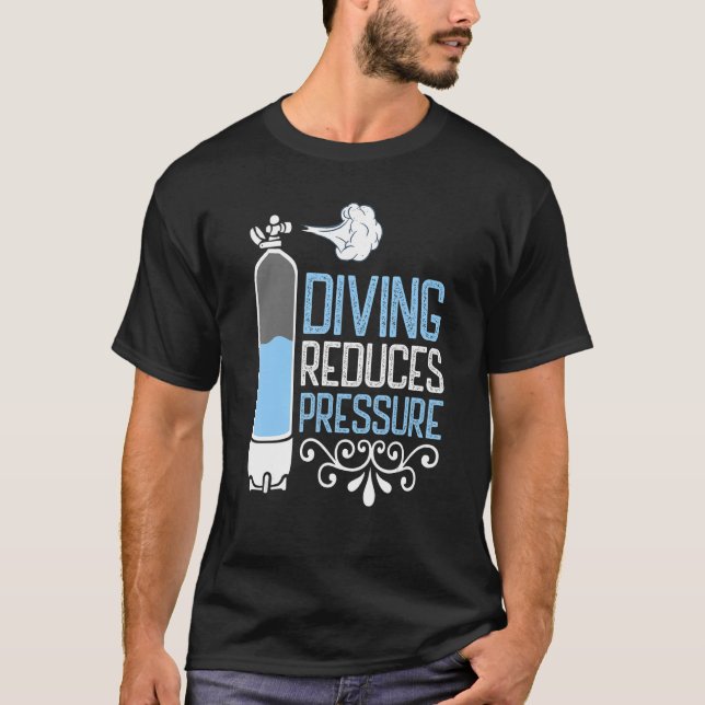 Diving Reduces Pressure Snorkeling Ocean Diving T-Shirt (Vorderseite)