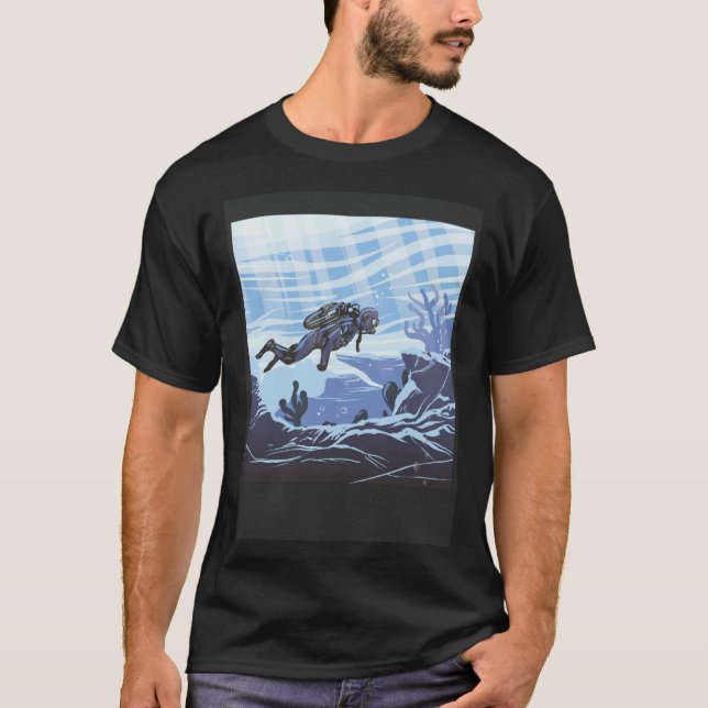 Diving Water Scuba Diver Ocean Swimmer Diving T-Shirt (Vorderseite)