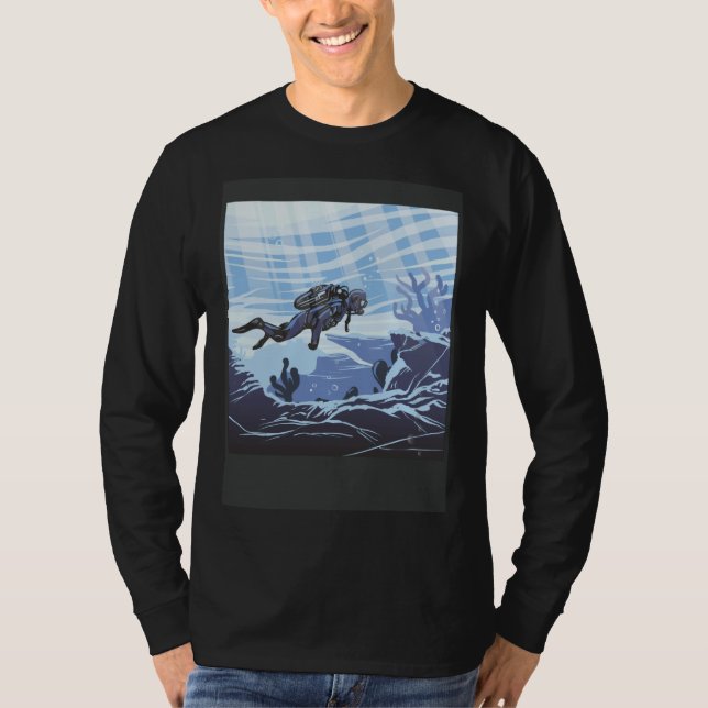 Diving Water Scuba Diver Ocean Swimmer Diving T-Shirt (Vorderseite)