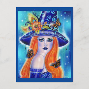 Divinia Colorful Halloween Hexe von Renee Lavoie Postkarte