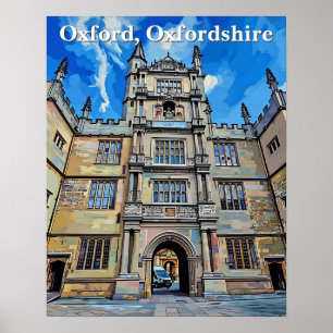 Divinity in Stone - Bodleian Library, Oxford Poster