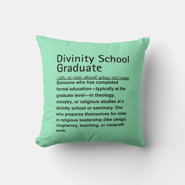 Divinity School Kissen (Vorderseite)
