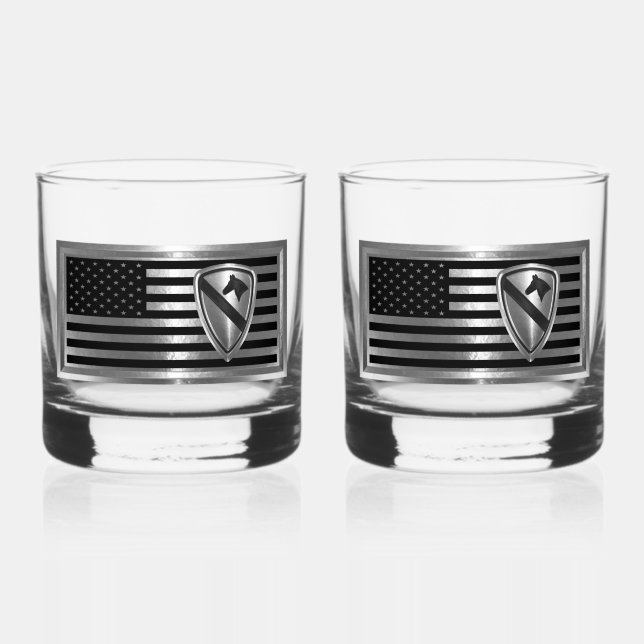 Division Cavalry Whiskyglas (Vorderseite)
