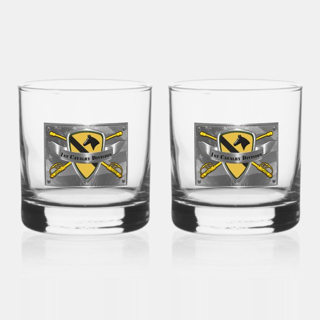 Division Cavalry Whiskyglas (Vorderseite)