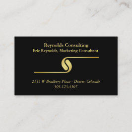 Division für Schwarze Gold-Logos Visitenkarte