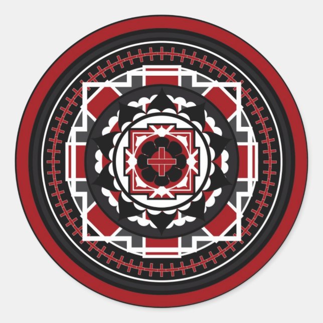 Division Mandala Sticker (Vorderseite)