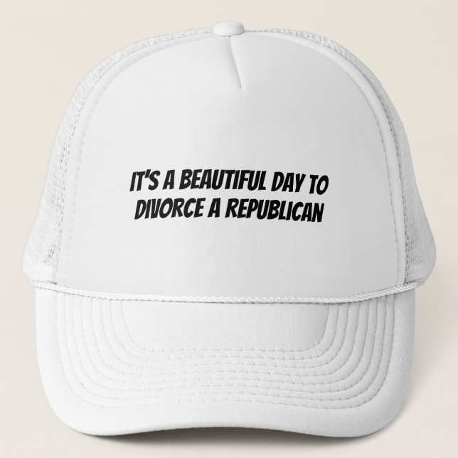 Divorce A Republican Trucker Hat Truckerkappe (Vorderseite)