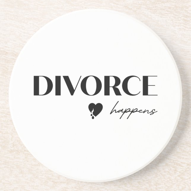 Divorce Happens Getränkeuntersetzer (Vorne)