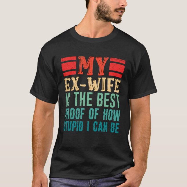 Divorce Party cool Ex Husband Happily Divorced Men T-Shirt (Vorderseite)