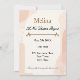 Divorce Party New Chapter Celebration Einladung