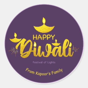 Diwali Aufkleber personalisiert für Geschenkpackun