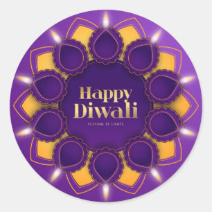 Diwali-Aufkleber Runder Aufkleber