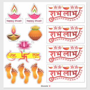 Diwali Aufkleber Set