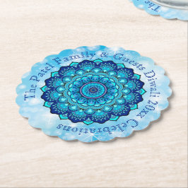 Diwali Blue Paper Untersetzer ändern Textpassung ä