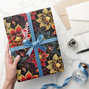 Diwali-Blumen-Geschenkpapier Geschenkpapier