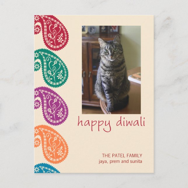Diwali Card Postkarte (Vorderseite)