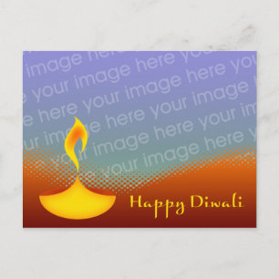 Diwali-Diya-Fotokarte Postkarte