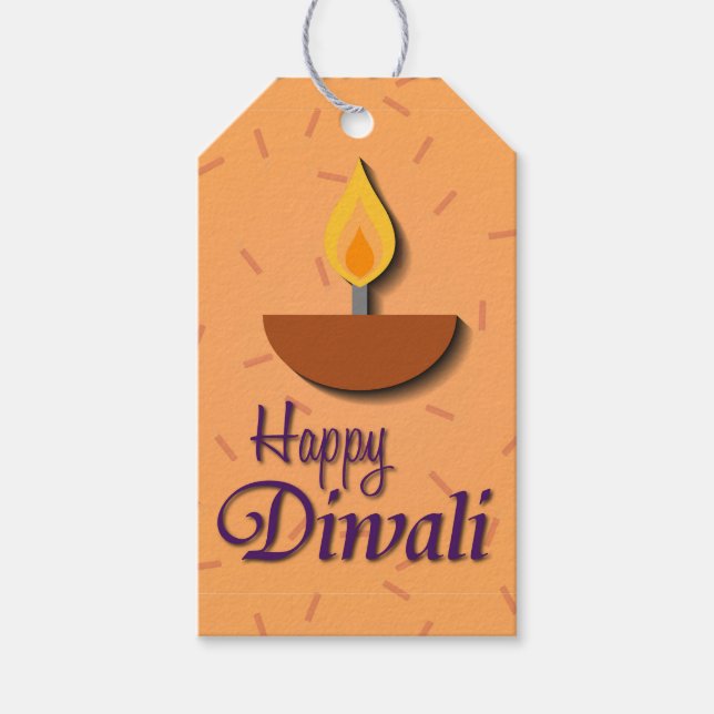 Diwali Diya Geschenkanhänger (Vorderseite)