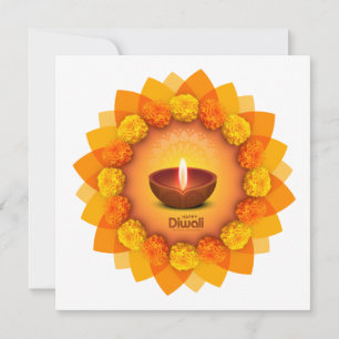Diwali Diya Marigold Festival: Feiertagskarte