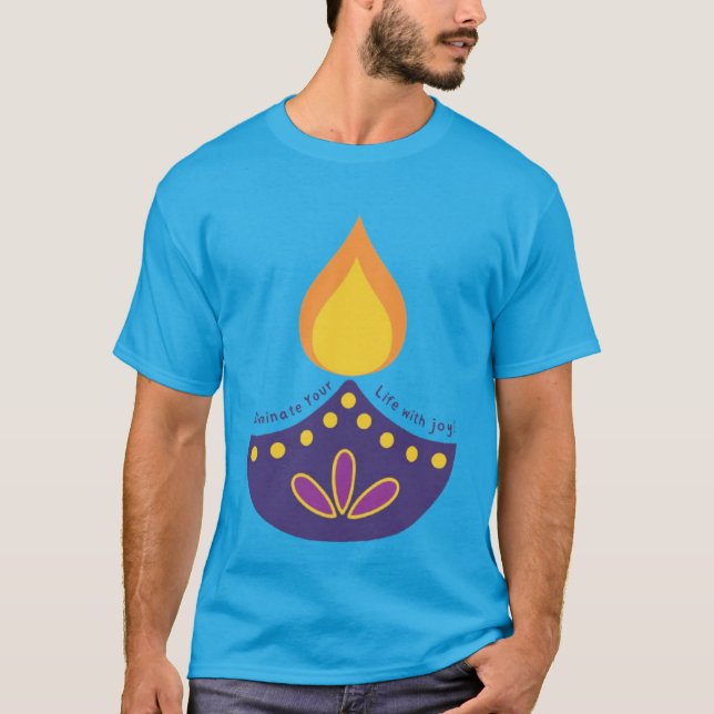 Diwali Diya T - Shirt - Feiern Sie das Festival vo (Vorderseite)