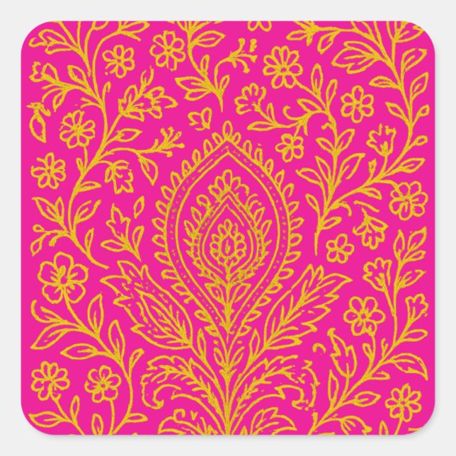 Diwali-Feiern Quadratischer Aufkleber (Vorderseite)