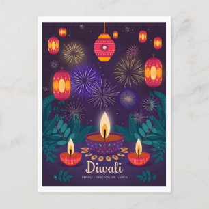 Diwali Festival del film Locarno Vintag Postkarte