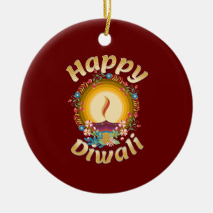 Diwali Festival of Lights Hindu Sikh Jain Keramik Ornament