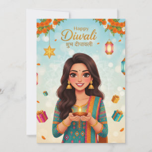 Diwali-Festivalfeier Einladung