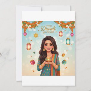 Diwali-Festivalfeier Feiertagskarte