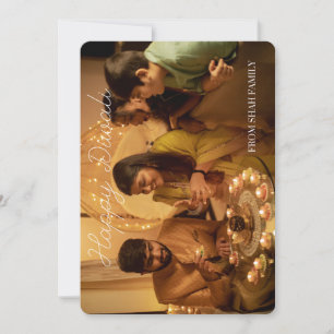 Diwali Flachbild-Fotokarte Feiertagskarte