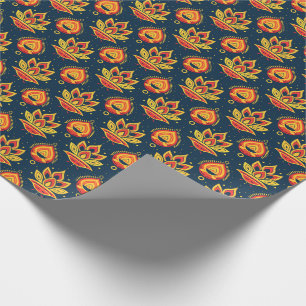Diwali Flame Lotus Harmony Geschenkpapier