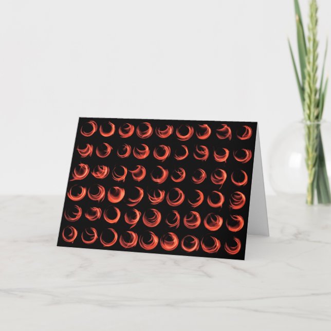 Diwali Flammenorange Karte (Vorderseite)