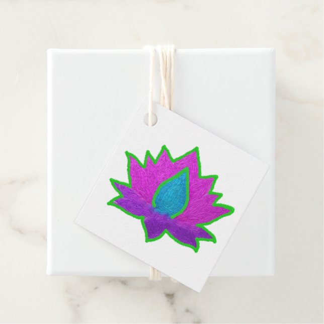 Diwali Glitzer lotus Geschenkanhänger (Beispiel)