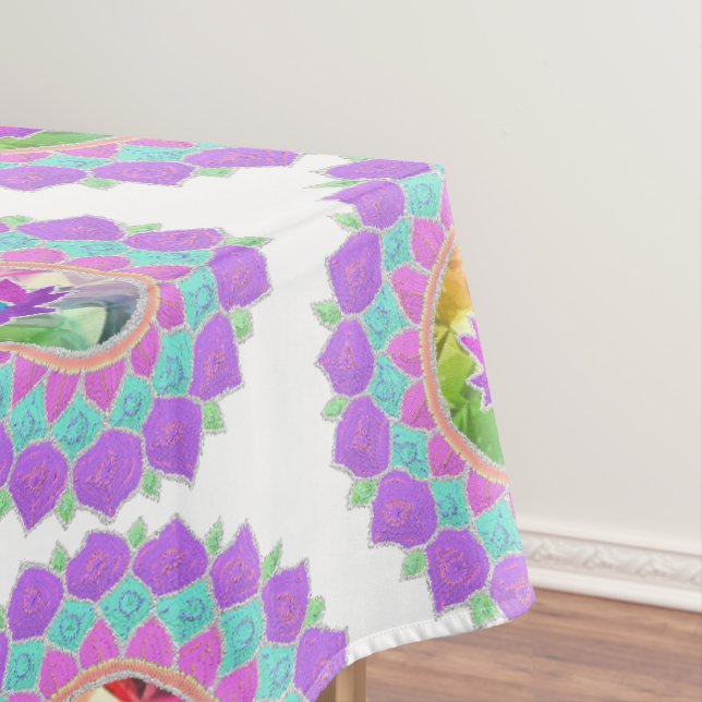 Diwali Glitzer lotus rangoli Tischdecke (Beispiel)