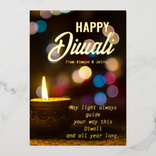Diwali Greeting Folien Feiertagskarte