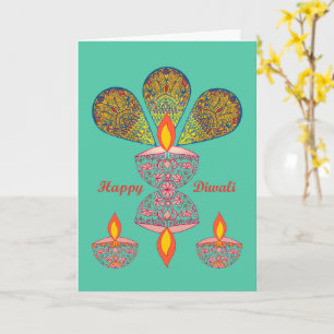 Diwali Greeting - Lampen Karte