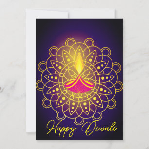 Diwali-Gruß Feiertag Diya Karte