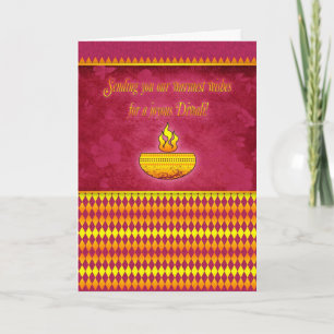 Diwali Gruß-Karte mit Lampe Karte