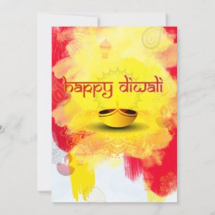 Diwali-Gruß mit Diya im Budget Feiertagskarte