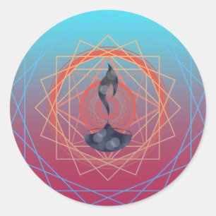 Diwali Grüße diya Geografie Runder Aufkleber