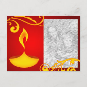 Diwali Grüße Fotokarte Schönes Licht Postkarte