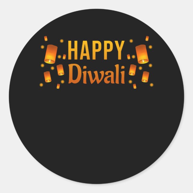 Diwali Happy Diwali Runder Aufkleber (Vorderseite)