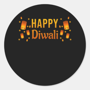 Diwali Happy Diwali Runder Aufkleber