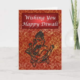 Diwali Indian Festival of Light mit Ganesha Karte