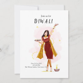Diwali, indisches Festival Einladung